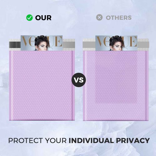 Metronic Large Bubble Mailers 12x15 Inch 40 Pack Waterproof Padded Envelopes Lavender Bubble Envelopes Opaque Cushioning Mailer for Shipping Clothes, Books,Jewelry Makeup Supplies