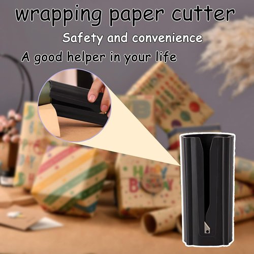 Wrapping Paper Cutter,2 Pack Gift Wrap Cutter,Wrapping Paper Cutter Slider,Gift Wrapping Paper Cutter,Christmas Wrapping Paper Cutter,Gift Wrap Cutter Tool for Christmas Paper Cutter,Birthday