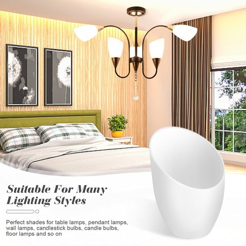 5 Pieces Plastic Lamp Shade Replacement Horseshoe Lampshade Cover White Floor Lamp Light Covers for Multi-Head Stand Up Lamp Pendant Light Bedroom - 1.4inch/35mm