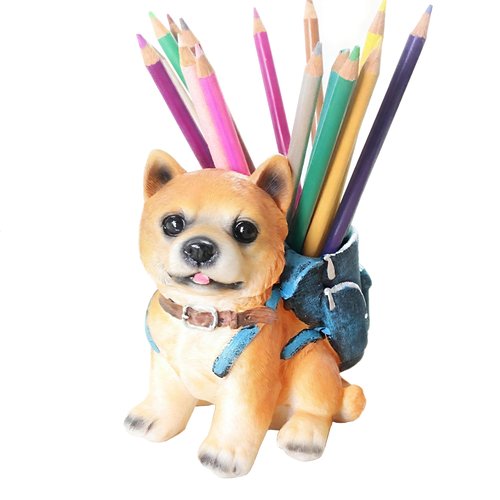 Photour Dog Pen Holder for Desk Cute Pencil Holder Creative Desk Pen Organizer for Home Office School Ideal Gifts for Women Mom Dog Lover or Kids