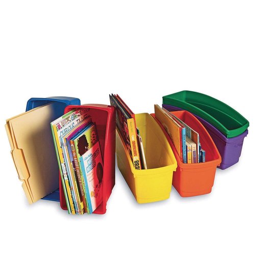 S&S Worldwide Book Bins Set, 10-1/2" Length, 4" Width, Green, Pack of 6