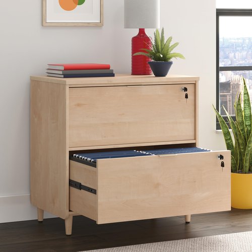 Sauder Clifford Place 2-Drawer Lateral File Cabinet, Natural Maple Finish