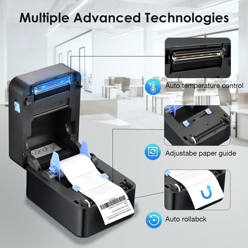 iDPRT Bluetooth Label Printer SP320 - Ultra Fast Thermal Label Printer with APP, Wireless Label Maker for 1"-3.15" Width Barcode, Address, Mailing, Filling Support Windows, Mac, iOS& Android (Renewed)