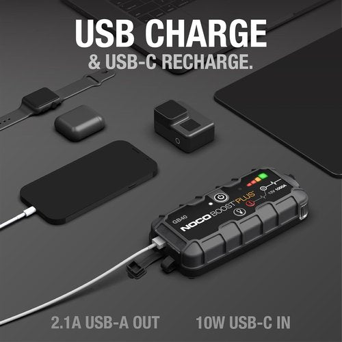 NOCO Boost GB40 Jump Starter - 1000A UltraSafe Portable Lithium Battery Booster for 6.0L Gas & 3.0L Diesel Engines