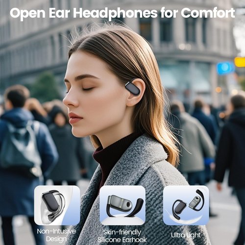 AI Translation Earbuds Real Time, Open Ear with Charging case B0FBFR5VJ6