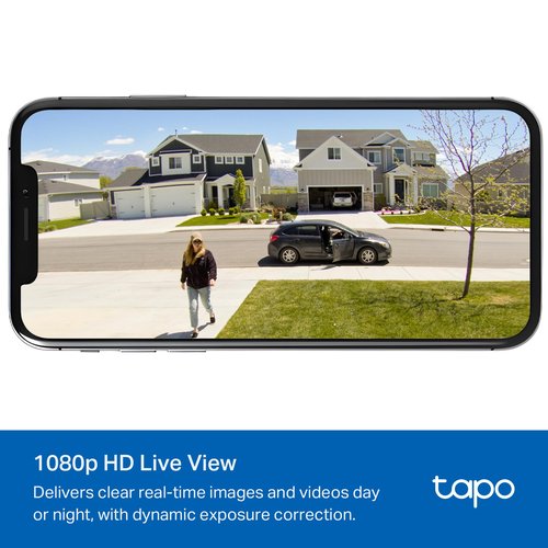 TP-Link 𝗧𝗮𝗽𝗼 SolarCam C402 Kit, Outdoor Battery Camera w/Solar Panel Base, Wireless, 1080P, Free Person/Vehicle Detection, SD/Cloud Storage, Color Night Vision, No Hub Needed, Works w/Alexa