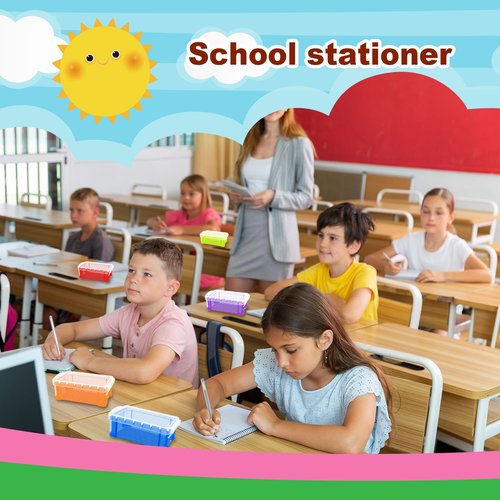 20 Pcs Plastic Crayon Box Bulk Stackable Crayon Organizer Storage Containers with Latching Lid Stationery Storage Containers for Office School Classroom Supplies Crayons Pens Mini Pencils Gifts