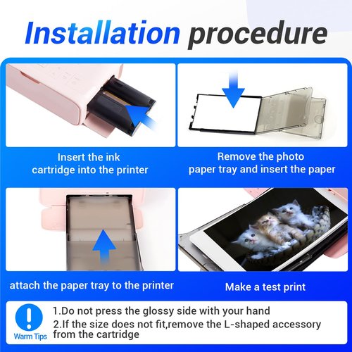 Compatible with Canon Selphy CP1500 CP1300 Ink and Paper, 4x6 Inch KP-108IN KP108 for Selphy CP1500 CP1300 CP1200 CP1000 CP910 CP900 CP810, 100mm x148 mm (1 Ink +36 Sheets Photo Paper)