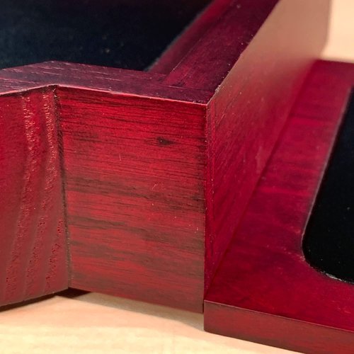 Dacasso Rosewood and Leather 4 Coaster Set