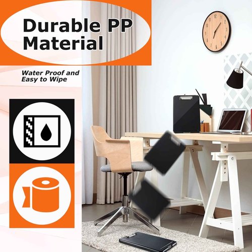 12 Pieces Clipboard with Storage 9.5 x 13.5'' High Capacity Nursing Clip Boards with Pen Holder Black Binder Folder Paper Organizer for Nurses Teachers Work School Office Supplies(Black)