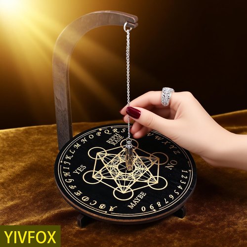 Mysterious Pendulum Stand | Magnetic Spiritual Decision-Making Tool - 24x8.5x7 Geometric Design