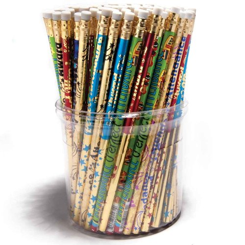 TCDesignerProducts Anderson's Attendance Pencil Tub, Fun & Colorful Pencils, Perfect for School Supplies, Classroom Rewards, Creative Writing, Party Favors, and Motivational Gifts, Set of 144