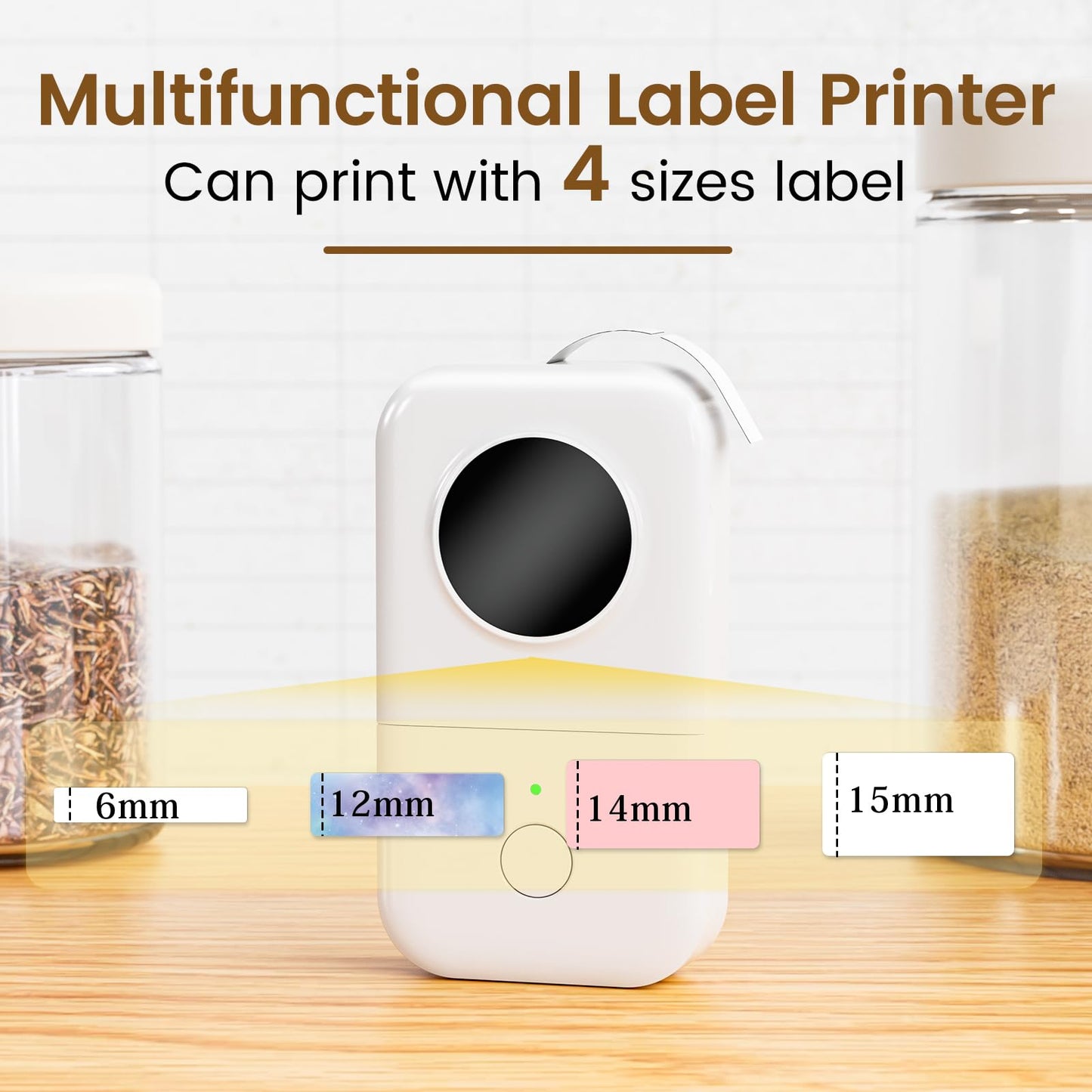 Phomemo D30 Label Maker with 3 Tapes, Bluetooth Wireless Mini Pocket Smartphone Label Maker Machine, Small Thermal Printer Rechargeable Labeler for Home Office Labeler, Works with Tablet, Phones