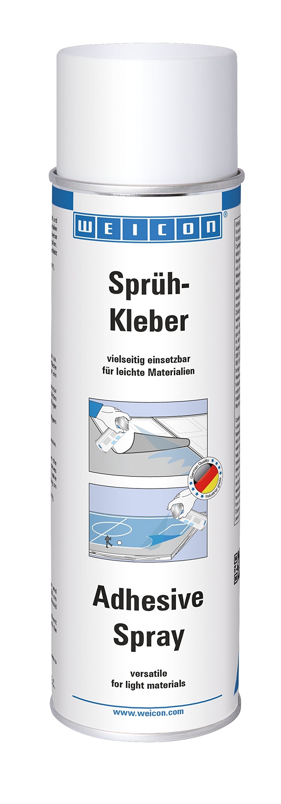 WEICON Adhesive Spray | 500 ml / 17oz | Transparent | for Felt, Foam, Leather, Carpets, Rubber, Wood | Craft Adhesive | Multipurpose | Industrial Grade (Adhesive Spray)