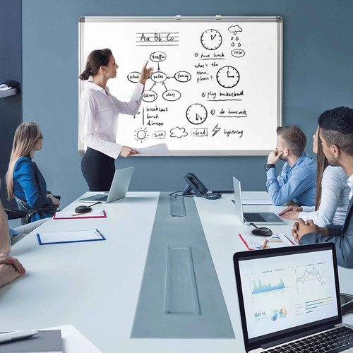 KODAPAGE Weekly Dry Erase Board, Weekly Planner whiteboard with Hourly time Slots, Whiteboard Weekly Calendar for Schedule for Wall 24" X 18" Double-Sided for Office, Home and School
