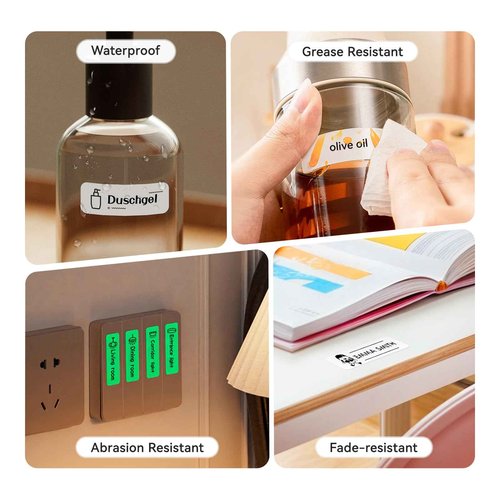 NIIMBOT Label Maker Machine Bluetooth Label Printer for School Home Office Organization,Wireless Mini Labeler D110 Upgraded Version, Label Machine with Label, Light Blue