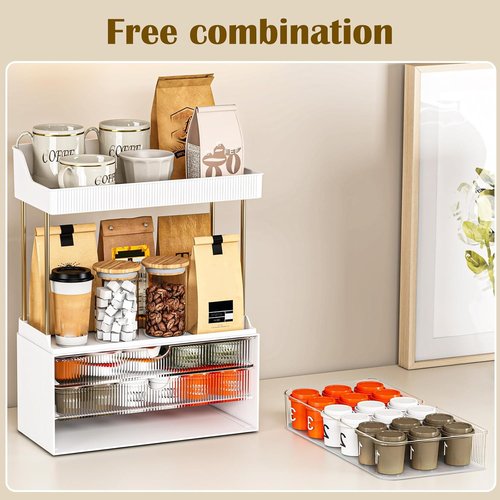 Caktraie 12.2" Makeup Organizer - 5-Tier Clear Cosmetic Storage for Bathroom & Dresser Countertop
