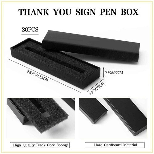 PerKoop 30 Set Thank You Pen Employee Appreciation Ballpoint Pen with Engraved Inspirational Quotes with Box for Thanksgiving Medical Assistants Teacher Student Office Black Ink(Multicolor,Mixed)