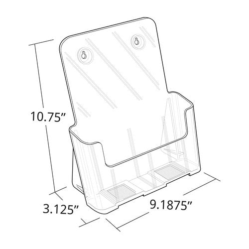 Azar Displays 252384 Letter Size Brochure Holder for Counter or Wall, 2-Pack