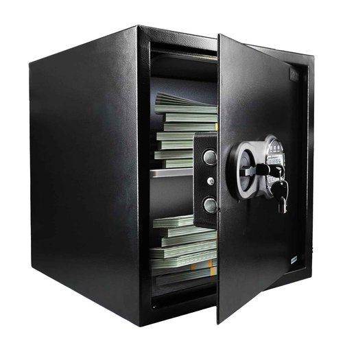 Steel Security Safe Box with Digital Keypad Lock and Removable Shelf, Security Home Safe Box for Cash, Documents, Jewelry, Valuables,1.5 Cubic Feet