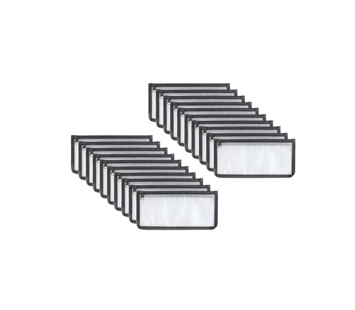 YESSART 3.9 x 7.8 Mesh Cash Register Money Pouch Bank Deposit Bag Check Wallet 20 Pack Zipper Closure