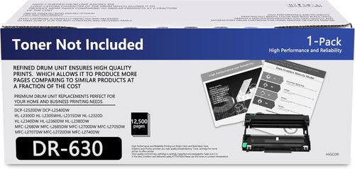 Brother DR630 Drum Unit - High-Quality Replacement for Brother Printers | Black, 1-Pack