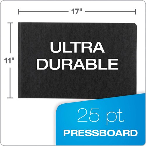 Oxford Pressboard 11" x 17" Report Cover, 3" Capacity, Tape-Reinforced Side Hinge, Tabloid Size, Black (13206)