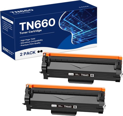 Brother TN660 Toner Cartridge - High-Yield Black Replacement for HL-L2300D & MFC-L2740DW | 2-Pack