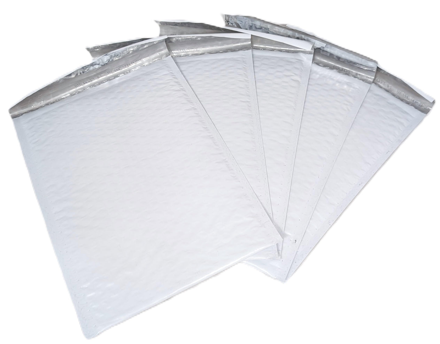 100-Pack 7.25x11.25" White Poly Bubble Mailers, Padded Shipping #1 Envelopes Self Seal Tear Resistant Lightweight Mailing Bags for Small Business, Books, DVDs, Gifts