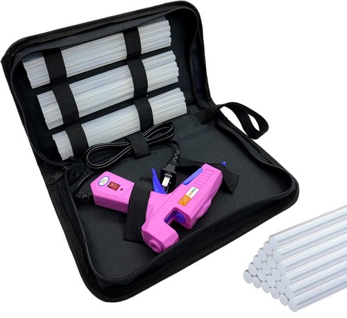 Liumai Hot Glue Gun Kit - Mini Craft Glue Gun with 30 Glue Sticks & Carry Case for DIY Projects