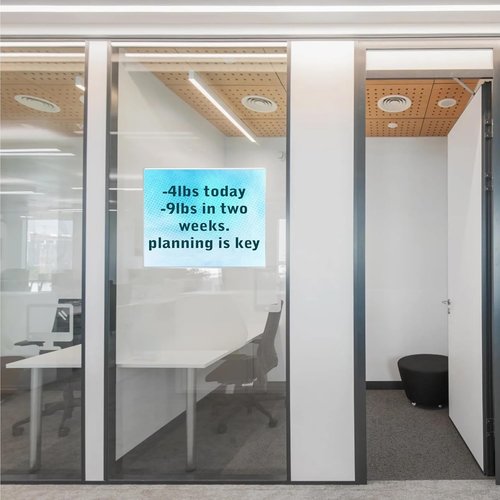 Skiennix Acrylic Sign Holder - 5x7 Horizontal Wall Mount Frame with Adhesive Tape | No Drilling, 6 Pack