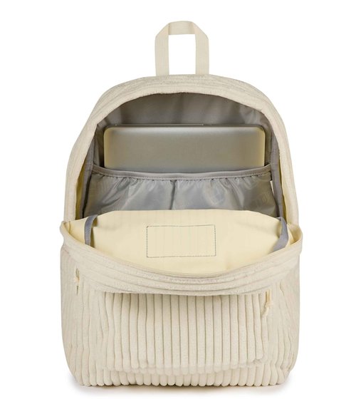 JanSport Superbreak Plus FX Backpack - Work, Travel, or Laptop Bag with Water Bottle Pocket - Surreal Corduroy Coconut