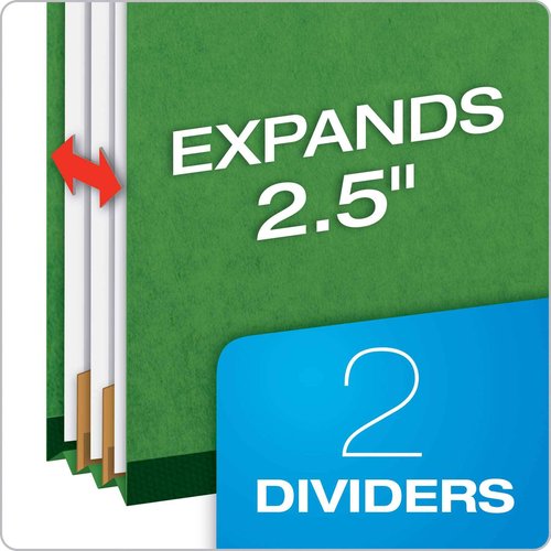Pendaflex Classification Folders, Standard, 2 Dividers, Embedded Fasteners, 2/5 Cut Tab, Dark Green, Legal, 10/BX & ® Classification Folders, 2 Dividers, 2" Fasteners, Letter, Dark Blue, 10/Box