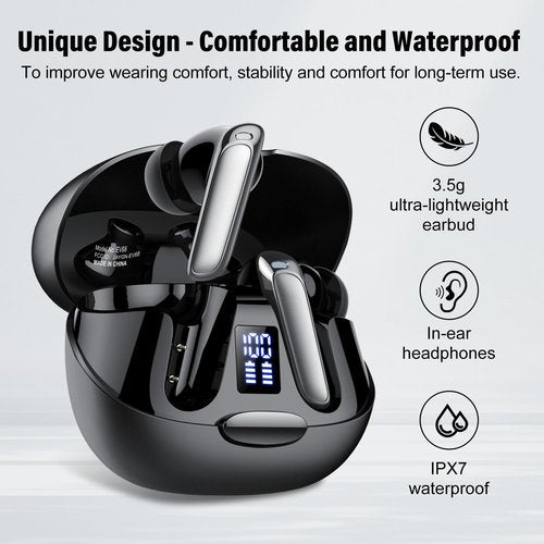 AI Language Translation Earbuds, 3-in-1 Translator Earbuds Real Time with 5 Translation Modes with APP, 164 Language Bluetooth 5.3 Headphones Translating Device for Travel/Business/Leaning, Dark Night