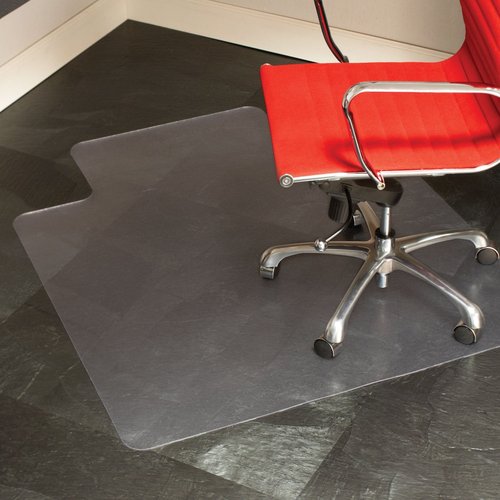 ES Robbins EverLife Hard Floor Lipped Vinyl Chair Mat, 36 by 48-Inch, Light Use Clear