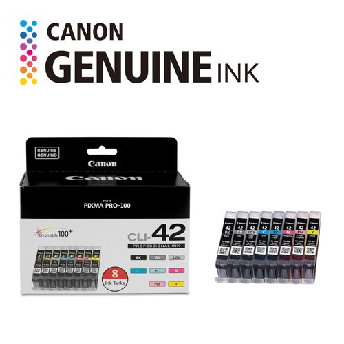 Canon CLI-42 Genuine Eight Color Pack, Compatible with PIXMA PRO-100 Printers