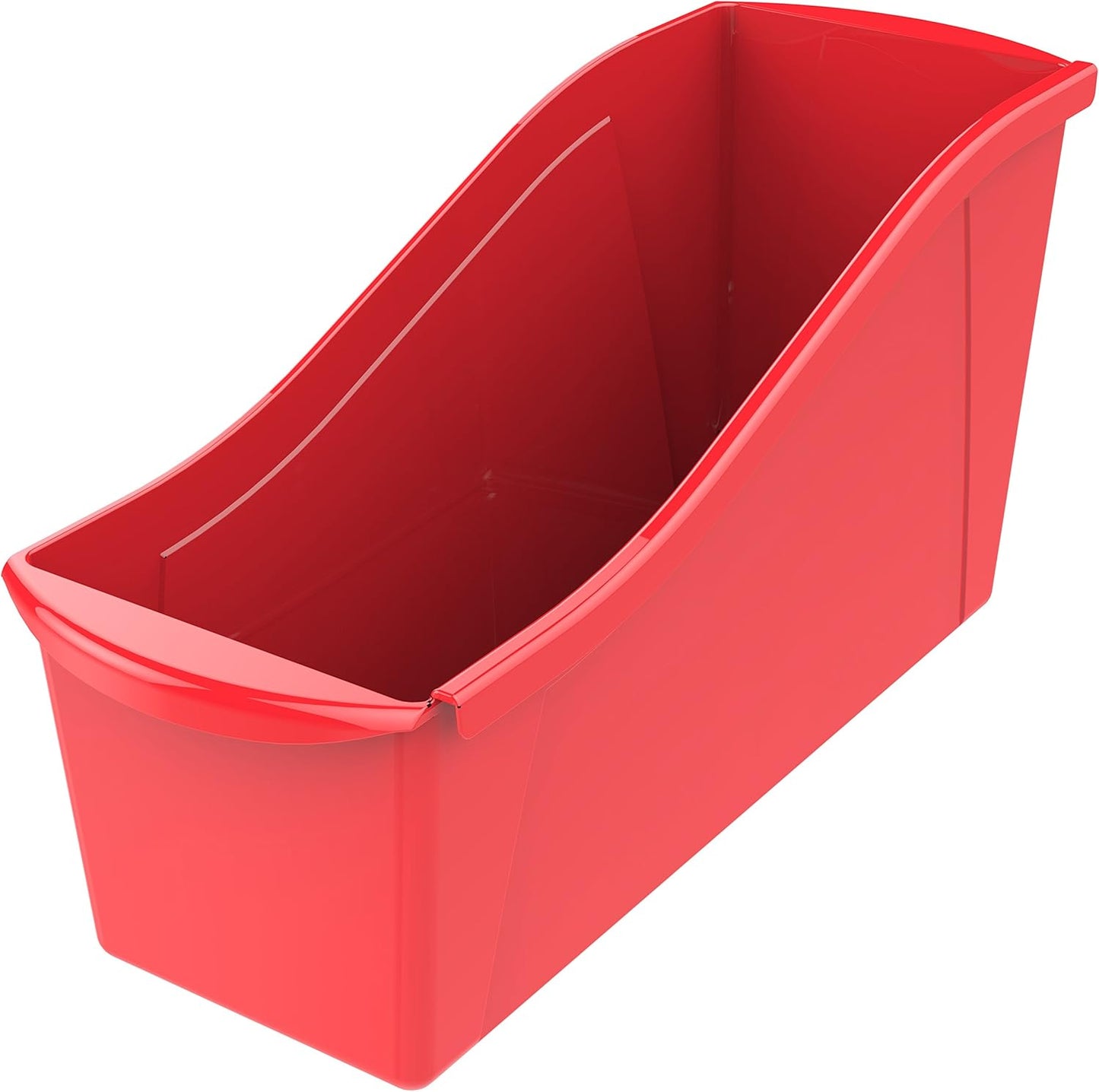Storex Large Book Bin - Interlocking Plastic Organizer for Home, Office & Classroom | 6-Pack STEM Assortment