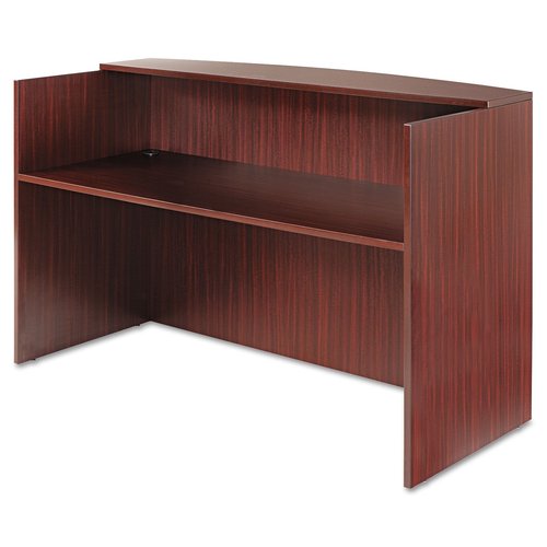 Alera ALE Valencia Series Reception Desk w/Counter,71w x 35 1/2d x 42 1/2h, Mahogany