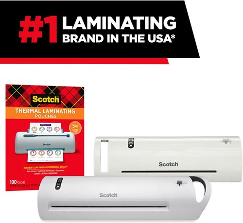 Scotch Thermal Laminating Pouches - Letter Size 8.9 x 11.4 Inches | 100-Pack for Durable Protection