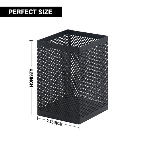 Comix Mesh Pen Holder Desk, Wire Pencil Holder with Foam Pad and Non-Slip Bottom Office Supplies Desk Organizer for Home Office School, 10 Packs