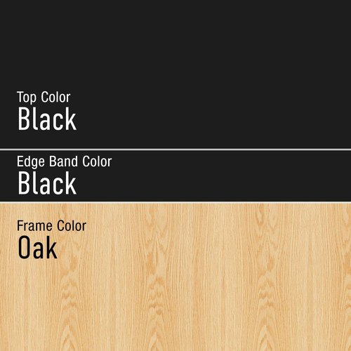 Diversified Spaces School Classroom Science Lab Table, Black Laminate Table Top Worksurface, 60" x 30" x 30", Solid Oak Wood Finish, Made in USA