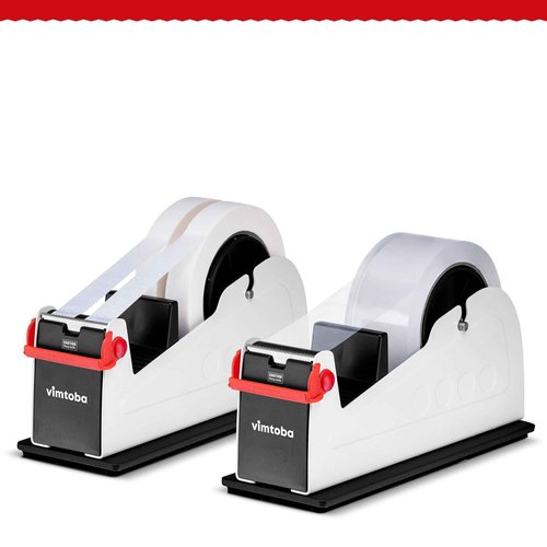 Desktop Tape Dispenser, Heavy Duty 2-Inch Dual Roll with Non-Slip Base, 2-Pack
