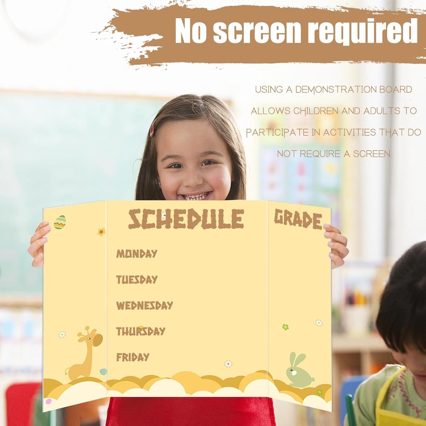 Trifold Poster Board by Regine Switzerland - 26x17 Inches White Corrugated Display Boards | 4-Pack for School & Business Projects