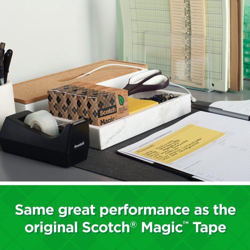 Scotch Magic Greener Tape - Invisible Repair Tape for Paper | 0.75" x 900" | 24 Rolls