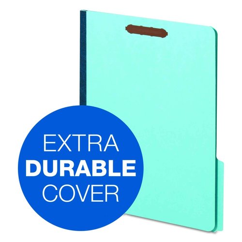Globe Weis Pendaflex Pressboard Fastener Folders, Letter Size, Light Blue, 2" Expansion, 1/3 Cut, 25/BX (61542)