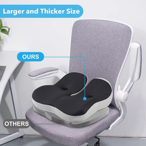 OVRST Seat Cushion,Office Chair Memory Cushion, Ergonomic Design, Relieve Sciatica and Long-Term Sitting Pain, Suitable for desks, Car Seats, Games, Wheelchairs