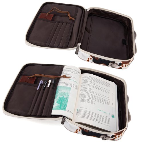 Montana West Bible Covers for Women Men with Leather Bookmark Carrying Book Case Church Bag Outdoor Protective