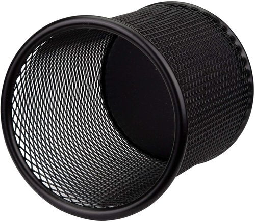 Nicunom 12 Pack Metal Pen Holder Wire Mesh Pen Cup Pencil Holder Pencil Cup for Desk Office Pen Organizer, Black