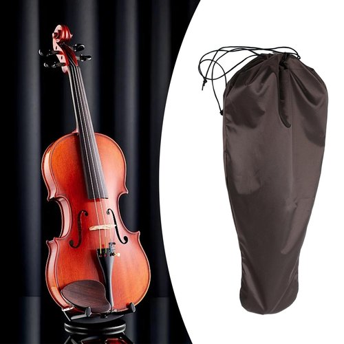 Generic Portable Violin Bag for Dust Protection, Musical Instrument Carrying Case, Coffee