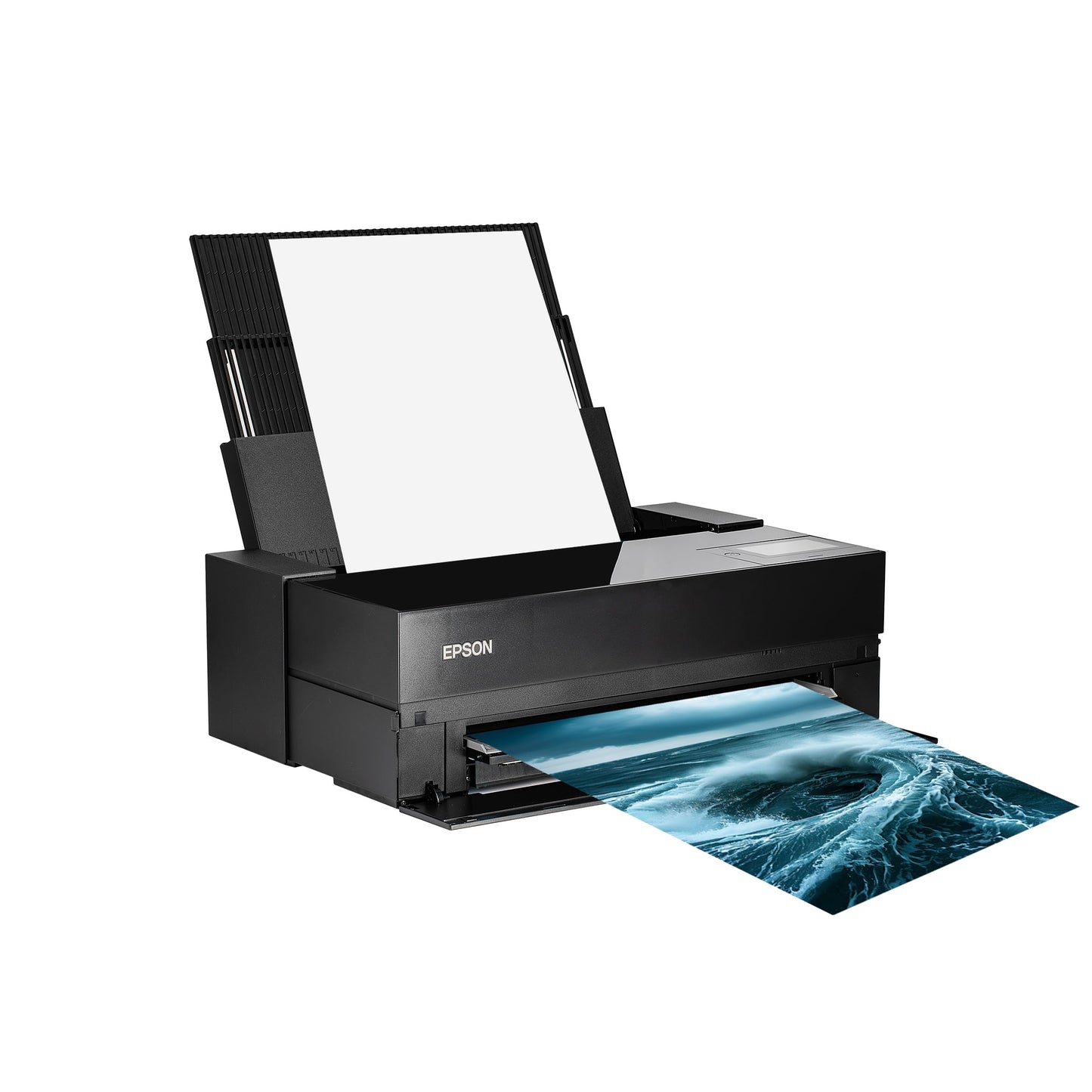 EPSON SureColor P900 17 Inch Photo Printer (C11CH37201) Bundle with Ethernet Cable, USB Cable, Fiber Cloth